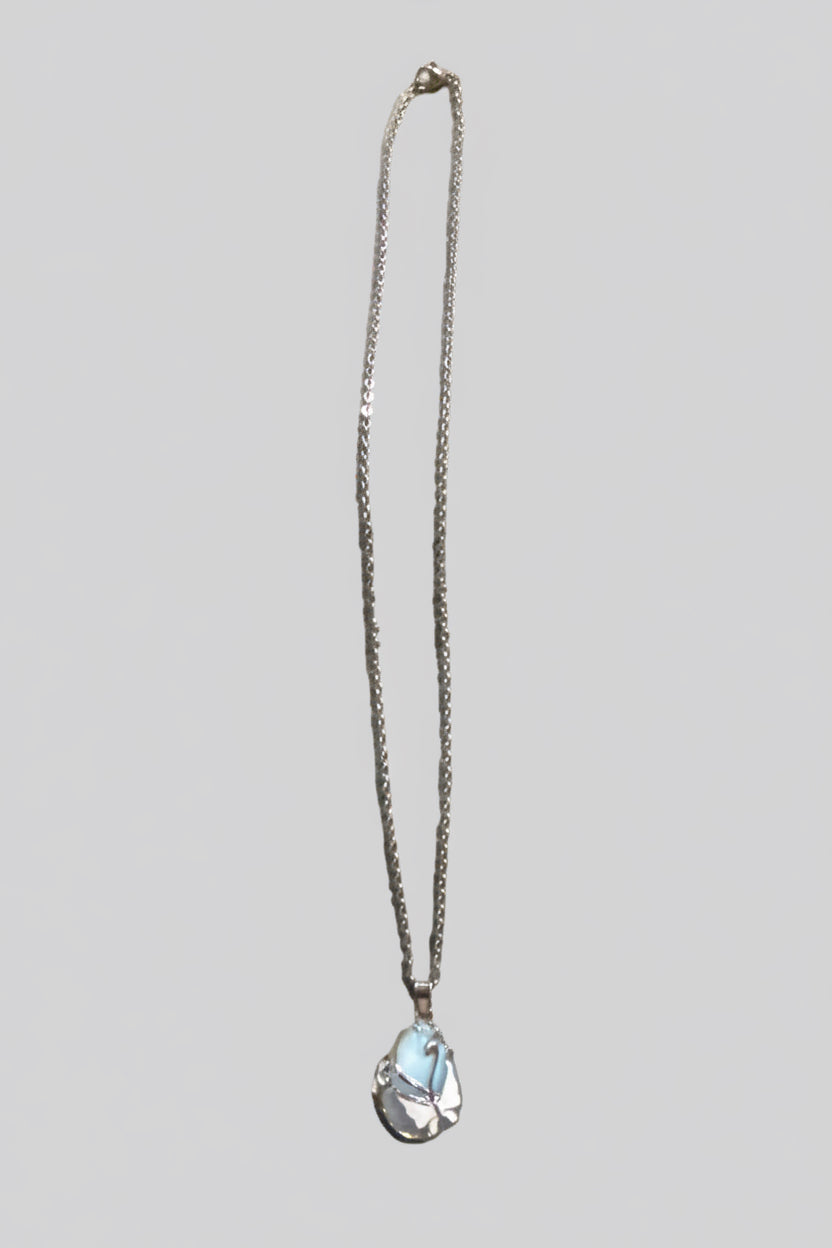 Cosmic Butterfly Gem Iridescent Blue Adjustable Necklace and Bracelet Set