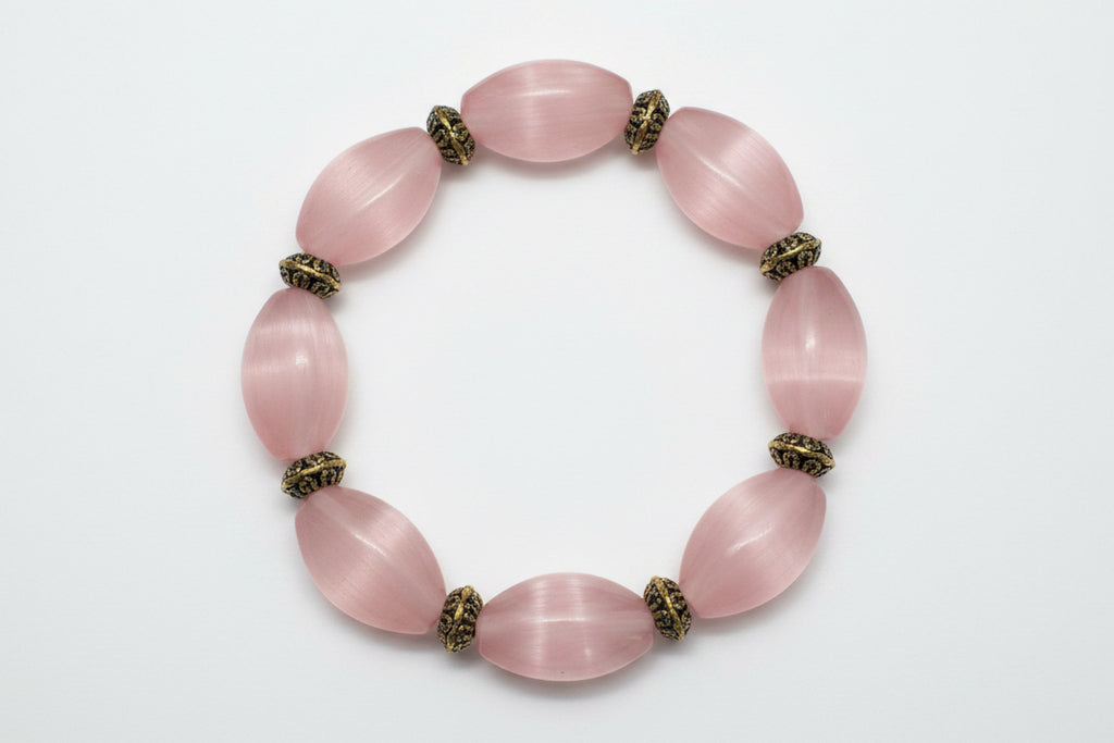 Pink Lemonade - Beaded Bracelet 6”