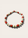 Painting the Roses Red - Beaded Bracelet 6”