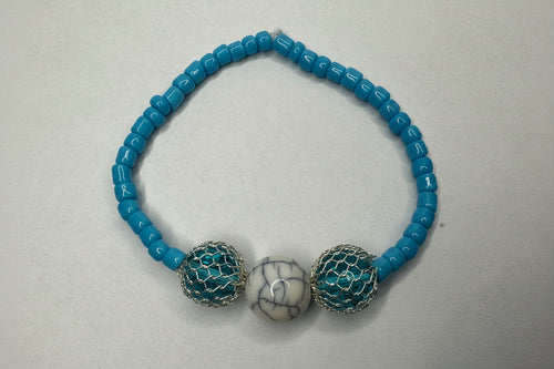 By The Seashore - Beaded Bracelet 6”