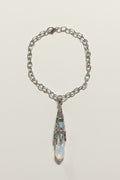 Cosmic Gem Iridescent Blue Adjustable Necklace and Bracelet Set