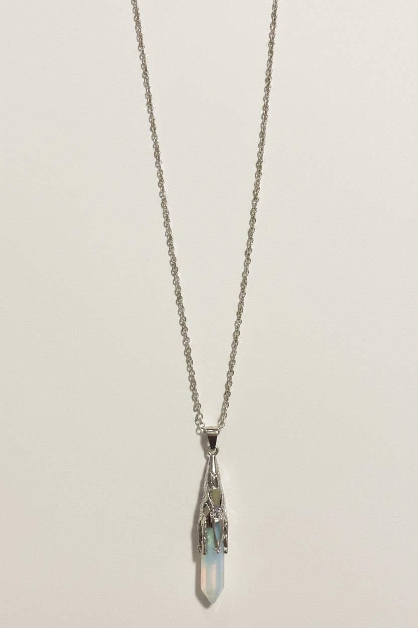 Cosmic Gem Iridescent Blue Adjustable Necklace and Bracelet Set