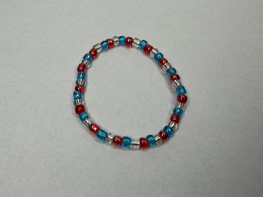 Frosty 4th - Beaded Bracelet 6” and 7”