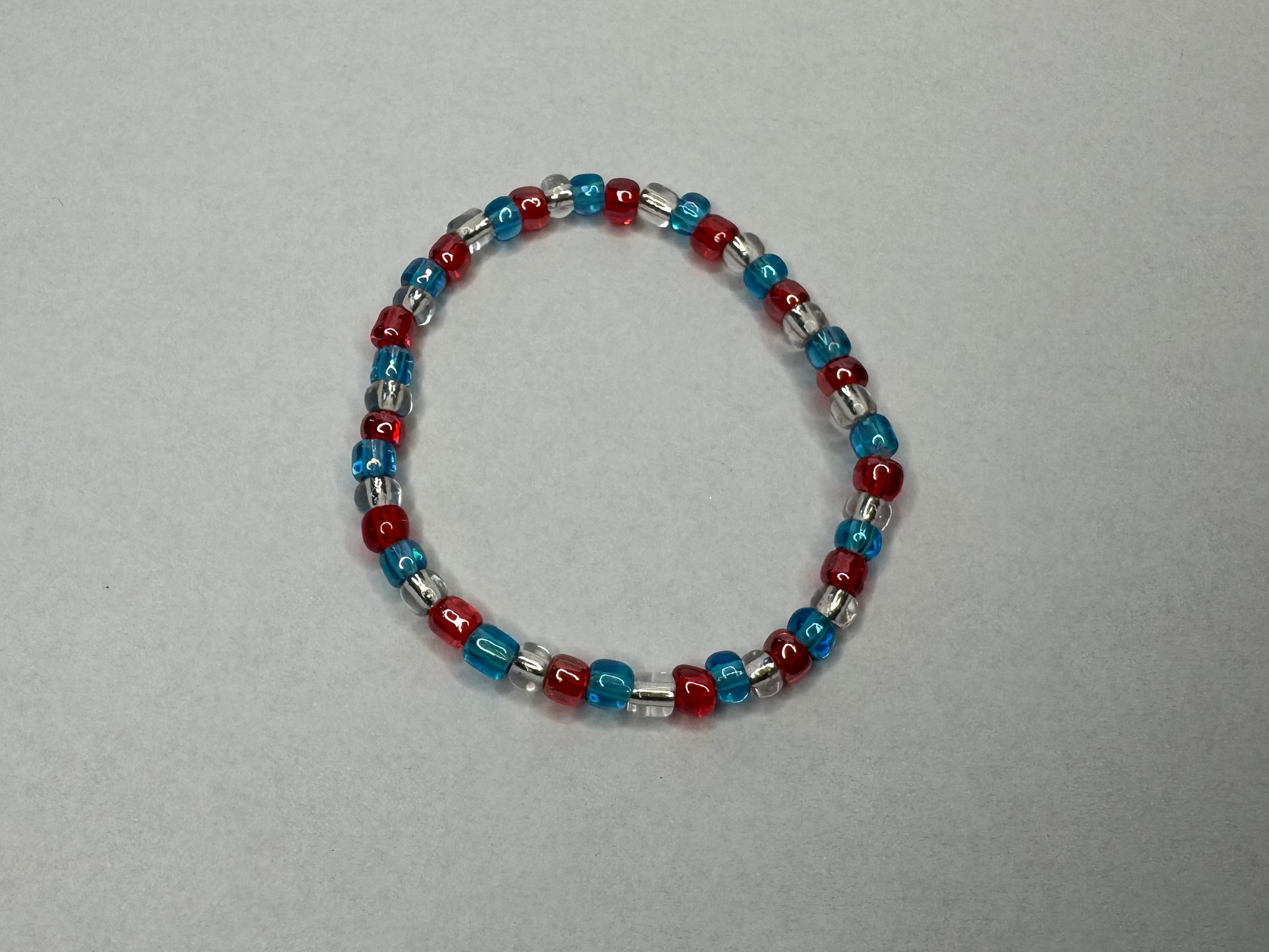 Frosty 4th - Beaded Bracelet 6” and 7”