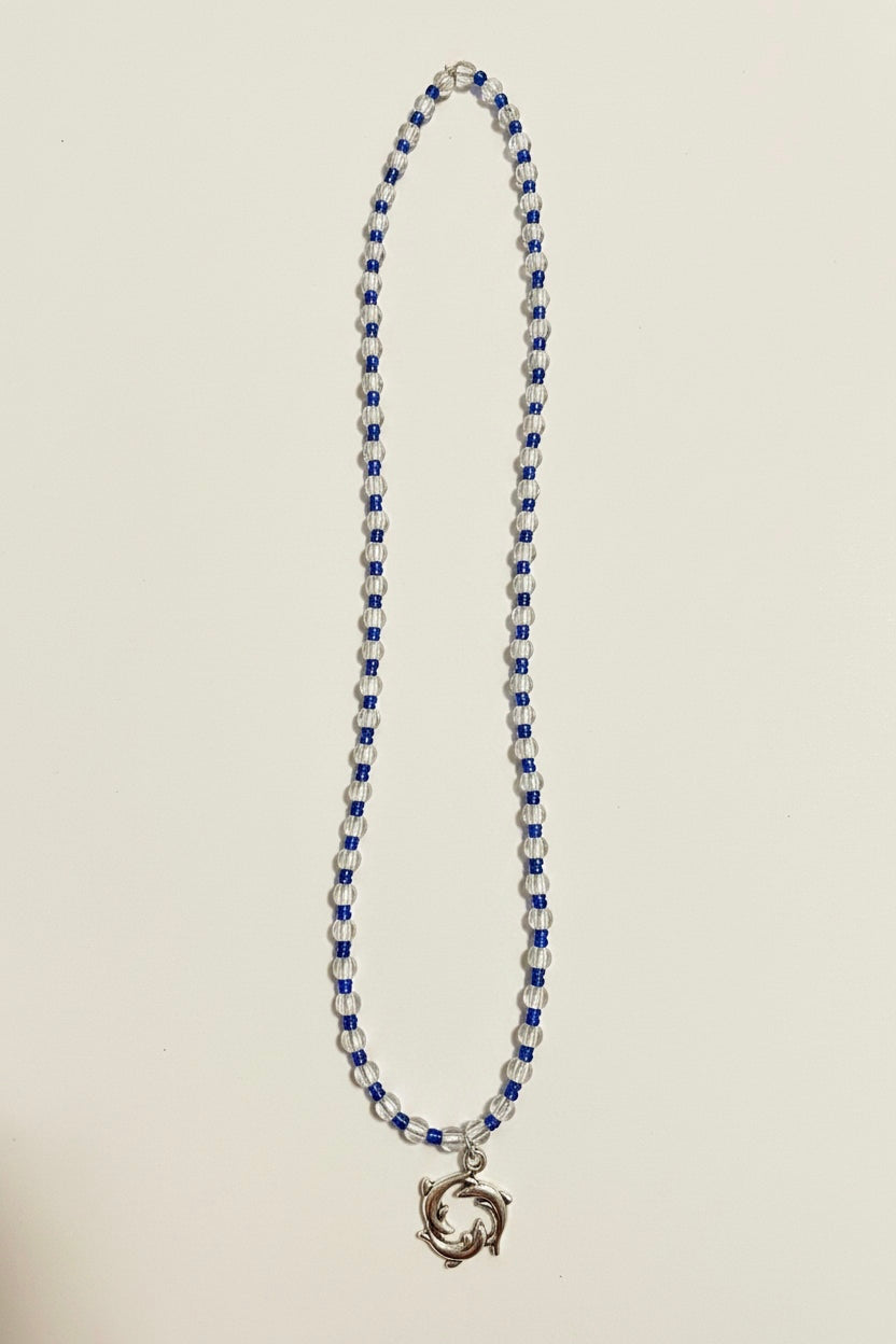 Deep Sea Diving - Dolphin Trinity Beaded Necklace