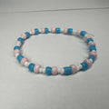 PRIDE - Transgender Flag Beaded Bracelet 6” and 7”