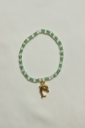 Deep Sea Diving - Dolphin (Gold) Beaded Bracelet 6” and 7”