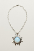 Cosmic Sun Iridescent Blue Adjustable Necklace and Bracelet Set