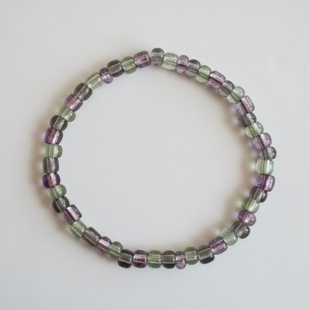 Glass Dahlia - Beaded Bracelet 6”